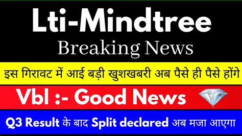 Ltimindtree Latest News Today L Vbl Share News L Ltimindtree Share