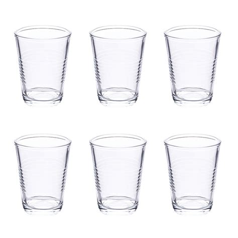 12 Water Glasses 270 Ml In Worked Glass