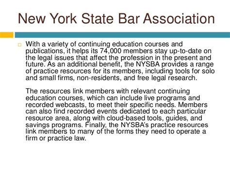 Practice Resources Of The New York State Bar Association