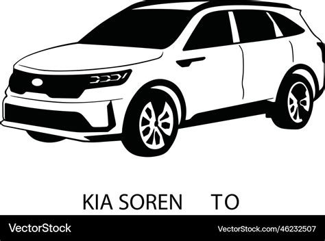 Silhouettes Icons Of Kia Brand Cars Royalty Free Vector