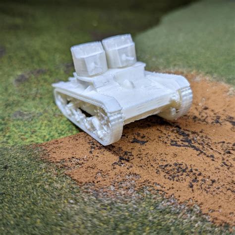 3d Printable Light Tank T 26 Ussr Ww2 Twin Turret By Wargame3d