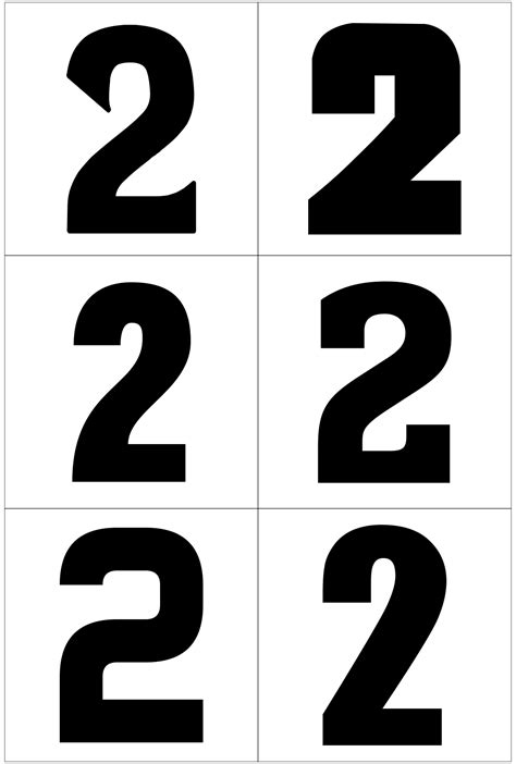 7 Best Printable Number 2 Printableecom Printable Solid Black Number