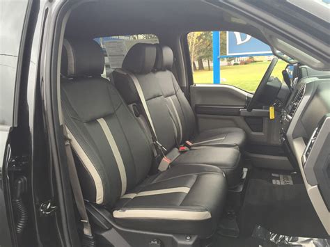 2015 2020 Ford F 150 Xlt Supercrew Leather Seat Covers Black Gray Sema Edition Ebay