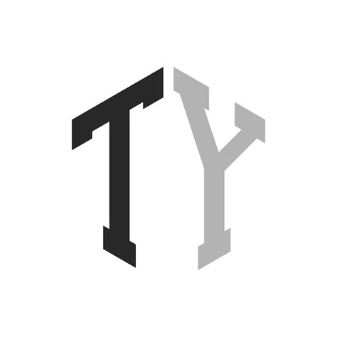 Premium Vector Modern Unique Hexagon Letter Ty Logo Design Template
