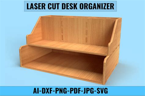 Laser Cut Desk Organizer Svg Graphic By Laijuakter Creative Fabrica