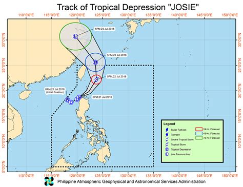 Tropical Depression Josie Heads Toward Babuyan Group Of Islands