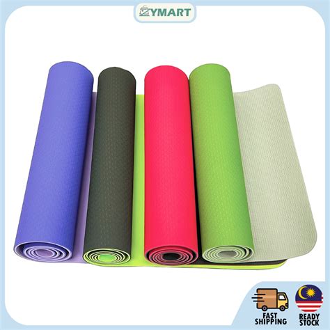 Yoga Mat Dual Colour Tpe Mm Size Cm X Cm Free Yoga Mat Bag