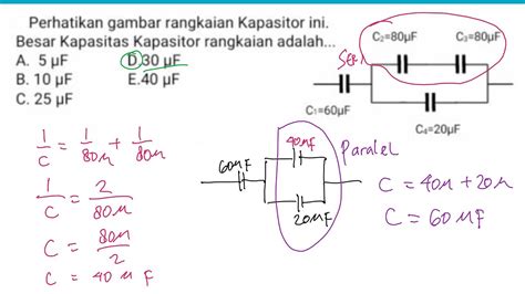 Menghitung Kapasitas Kapasitor Seri Paralel C1 C2 C3 Dan C4 Youtube