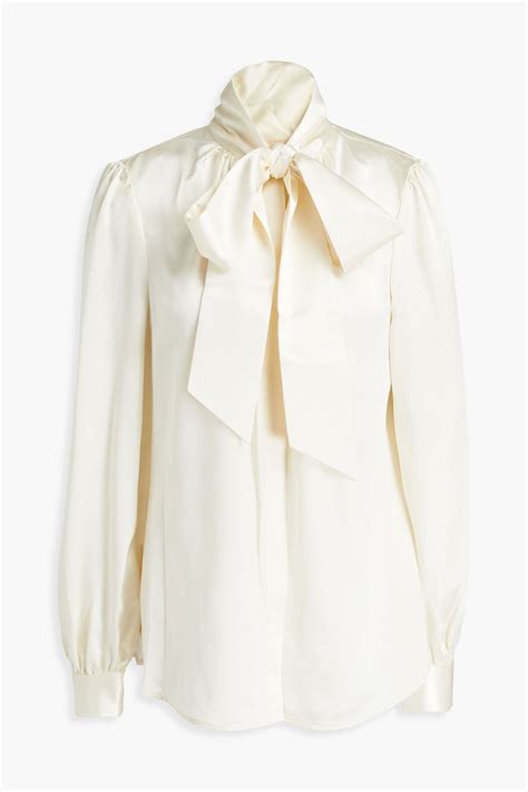 Tory Burch Pussy Bow Silk Satin Blouse The Outnet