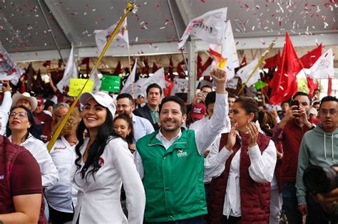 Sheinbaum Acompaña A Delfina Gómez Durante Cierre De Campaña