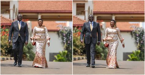 Rachel Ruto Dazzles In Exquisite Dress While Accompanying Hubby William