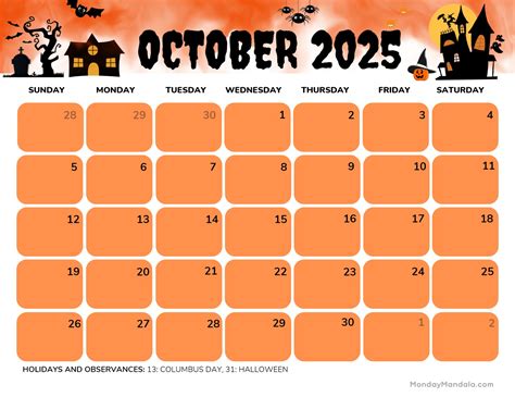 Printable October 2025 Calendar With Notes Kitti Lauraine