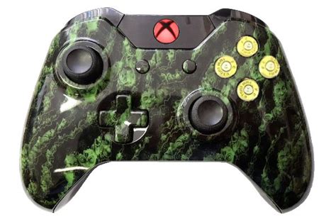 Green Zombie Hydro Dipped Xbox One Wireless Controller With Brass Spent