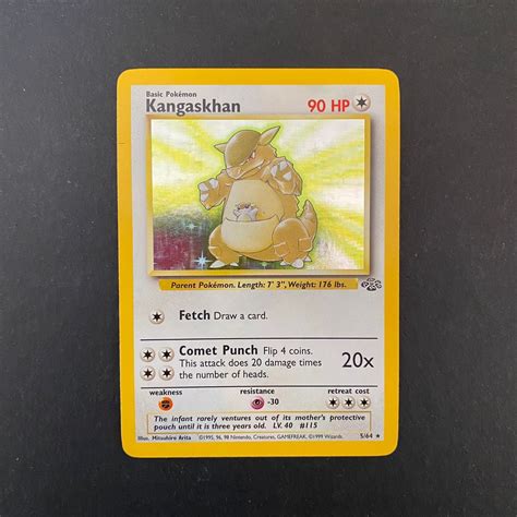 Jual Original 1999 Pokemon Card Kangaskhan Jungle Holo Rare 5