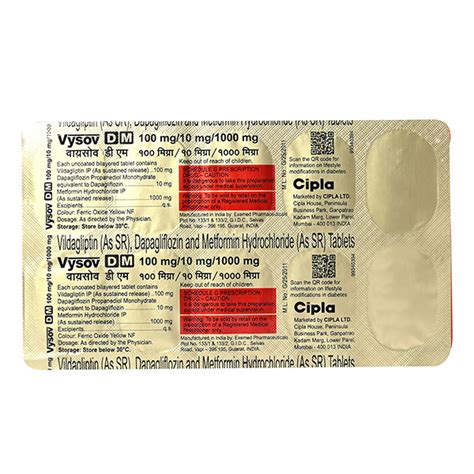 Buy Vysov Dm Mg Tablet S Online At Upto Off Netmeds