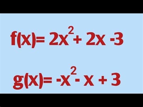 Etudier la position relative des courbes de deux polynômes du 2nd