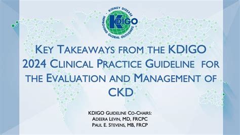 Kdigo Releases New Ckd Guideline Resources Kdigo