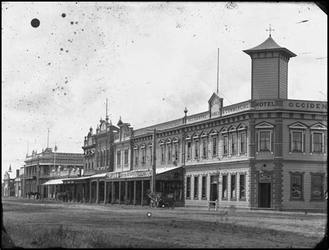 Looking Up Church Street Side Of The Square Palmerston North Record