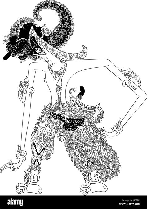 Danurwenda A Character Of Traditional Puppet Show Wayang Kulit From