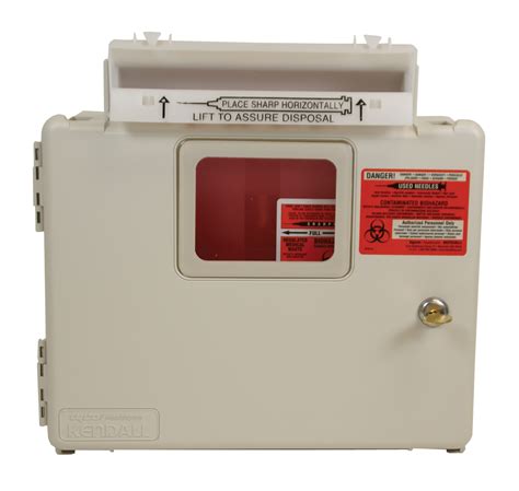 Wall Mount Enclosure with Lock and Key for 5 Quart Sharps Container ...
