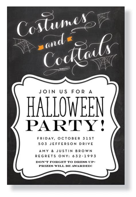 Halloween Costumes And Cocktails Invitation