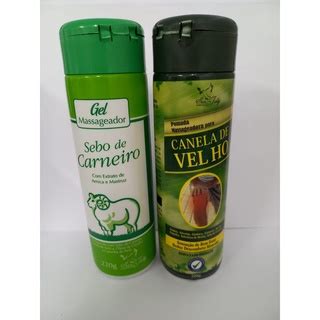 Kit Gel San Jully Massageador Sebo De Carneiro Canela De Velho 220gr