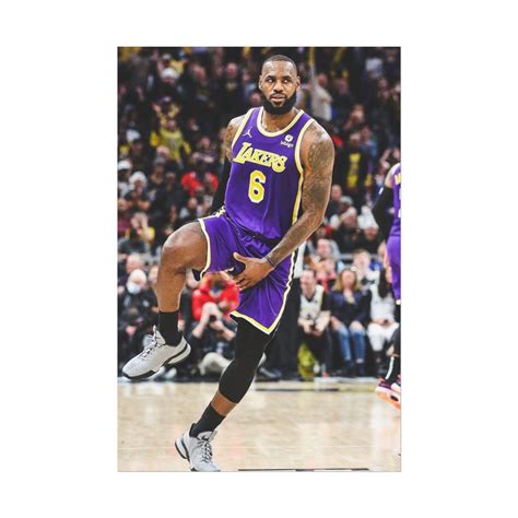 Lebron James La Lakers Poster Iconic Basketball Wall Art For Sports