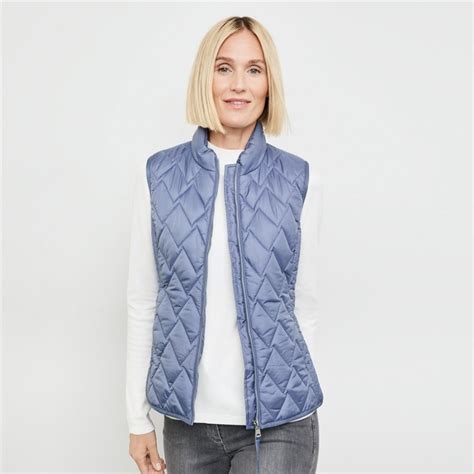 Gerry Weber Quilted Gilet Blue Gerry Weber Clearance — Jonhzara