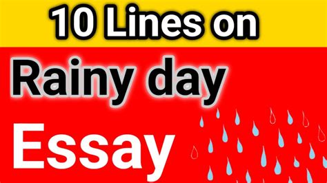 Essay On Rainy Day In English Rainy Day Lines Short Essay Best