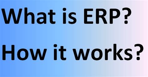What is ERP and how it works? - ITNETI