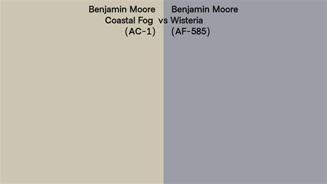 Benjamin Moore Coastal Fog Vs Wisteria Side By Side Comparison