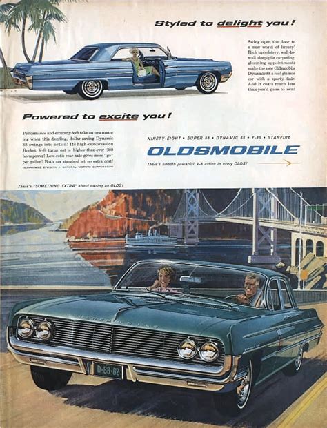 American Automobile Advertising Published By Oldsmobile In 1962 Artofit