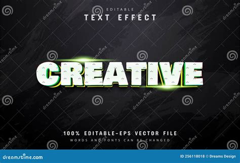 Creative Text Effect Design Stock Vector Illustration Of Typography