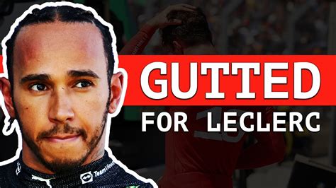 Lewis Hamilton Offers Advice To Dejected Charles Leclerc Youtube