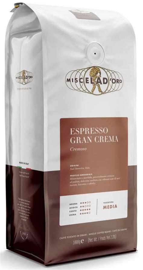 Miscela D Oro Espresso GRAN CREMA Coffee Beans 1 Kg 2 2 Lbs 1000g