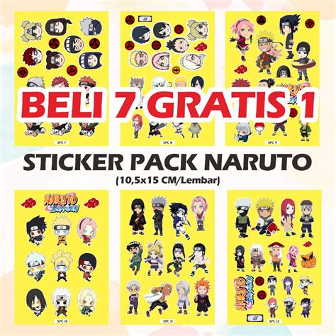 Jual Stiker Pack Naruto Sticker Tumblr Stiker Hp Stiker Laptop