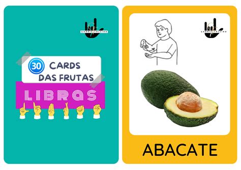 CARDS DAS FRUTAS EM LIBRAS Libra Frutas