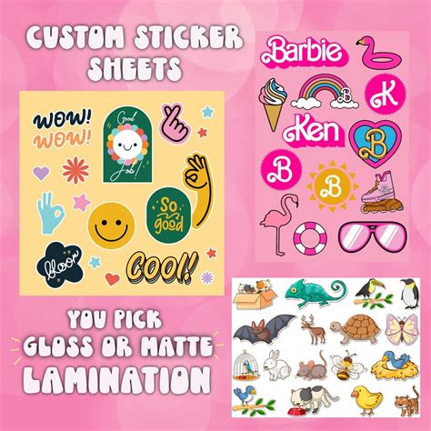 Custom Sticker Sheets Bulk Stickers Personalized Sticker Sheets With