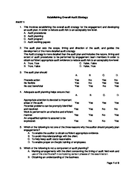 Establishing Overall Audit Strategy PDFCOFFEE