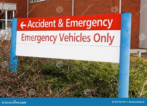 Accident And Emergency Sign Stock Image Image Of Department Accident 29156159