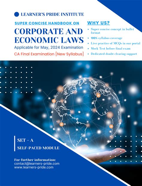 Ca Final Corporate And Economic Laws Self Paced Module Set A