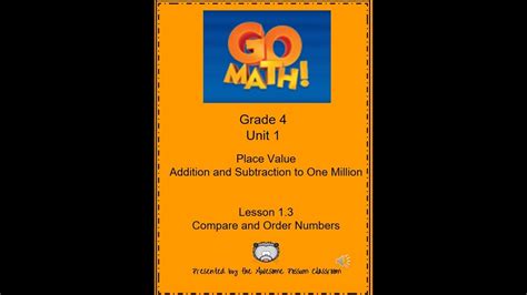 Grade 4 Go Math Lesson 1 3 Youtube