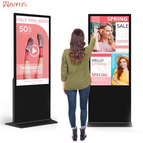 Kiosk Vertical Lcd Advertising Display Interactive