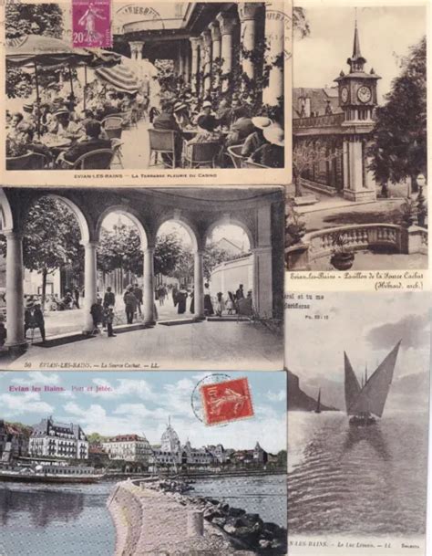 Lot De Cartes Postales Anciennes Postcards Evian Les