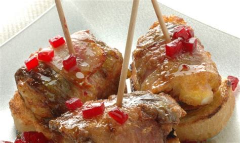 Receta De Pinchos De Pimiento Panceta Y Queso Karlos Argui Ano