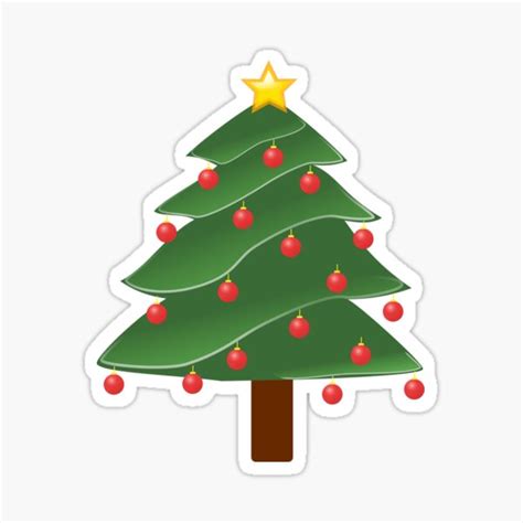 "Christmas Tree Emoji for Christmas Holidays " Sticker for Sale by PrintPress | Redbubble