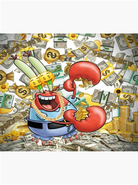 "Mr. Krabs Money Money Money" Sticker for Sale by XXXLLEMONADE | Redbubble