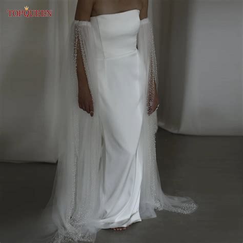 Topqueen Vm Detachable Sleeves For Wedding Shrug Bridal Sleeve