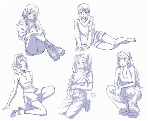 Artstation Sitting Pose Sketches