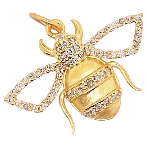 5 Carat Sapphire Diamond Gold Bumble Bee Necklace For Sale At 1stdibs